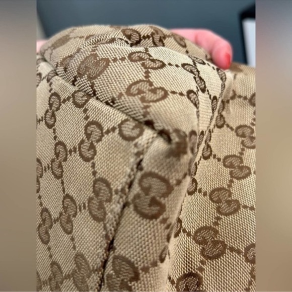 Authentic Gucci Libeccio Bamboo Canvas Large Tote w/COA - Picture 9 of 16